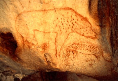 Grotta di Chauvet. Iena e leopardo. Foto: Carla Hufstedler CC-BY-SA-2.0