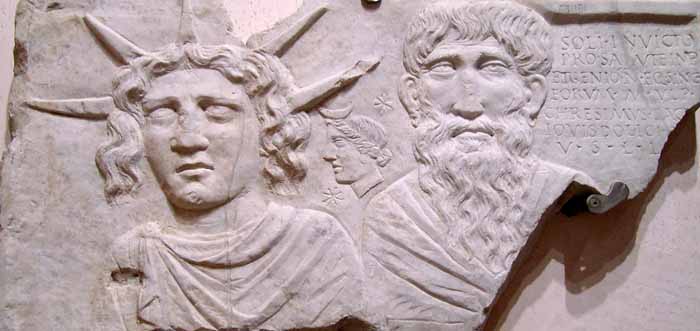 Sol Invictus e Jupiter Dolicenus, II sec. d. C., Terme di Diocleziano. Dominio pubblico.