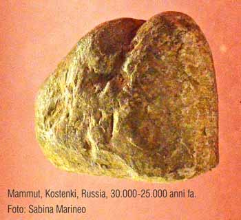 mammut, Kostenki. Russia. 32.000 anni fa. foto - sabina marineo