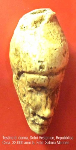 testina di donna, Dolni Vestonice, Repubblica Ceca. 32.000 anni fa. foto - sabina marineo